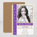 Search for purple and white graduation invitations College