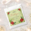 Search for christmas wedding favour bags Poinsettia