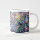 Search for artistic peacock mugs Colourful