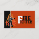 Search for fires business cards Firemen