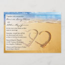 Search for two hearts wedding invitations Beach