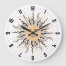 Search for yellow sun clocks Vintage