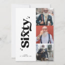 Search for retro 60th birthday invitations Black and white