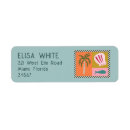 Search for palm tree wedding return address labels Beach