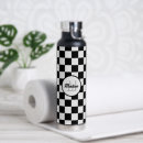 Search for black and white checkered water bottles Vintage