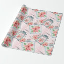 Search for pink poinsettia wrapping paper Holly berries
