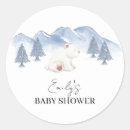 Search for polar animals stickers Watercolor