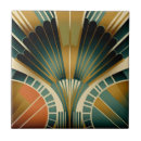 Search for green and gold pattern tiles Decorative