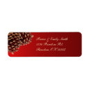 Search for pine cones return address labels Rustic