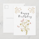 Search for birthday invitation postcards Botanical