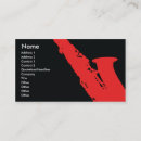 Search for saxophone business cards Band