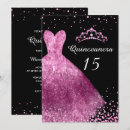 Search for pink black quinceanera invitations Dress
