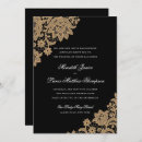 Search for lace border wedding invitations Gold