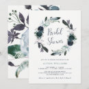 Search for floral wreath bridal shower invitations Blue