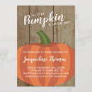 Search for rustic pumpkin baby shower invitations Orange