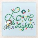 Search for peanuts coasters Christmas lights