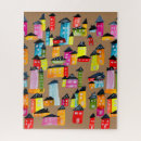 Recherche de maison blanche puzzles Aquarelle