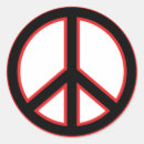 Recherche de signe rouge autocollants Pacifiste