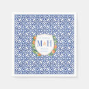 Recherche de orange bleue serviettes Monogramme