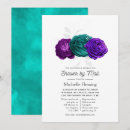 Search for purple and turquoise baby shower invitations Floral
