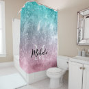 Search for pink and turquoise shower curtains Abstract