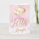 Search for her 30th birthday cards Gold