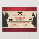 Search for red and black plaid invitations Woods