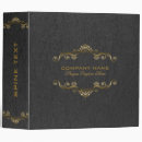 Search for black and gold binders Leather