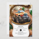 Search for kids monster truck birthday invitations Watercolor