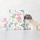 Recherche de anniversaire dinosaure papier cadeau Aquarelle