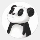 Search for cute black and white panda stickers Kawaii