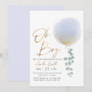 Search for balloon baby boy shower invitations Greenery eucalyptus
