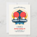 Recherche de ping pong cartes invitations Sport