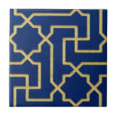Search for gold and navy blue tiles Vintage