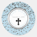 Search for silver blue stickers Communion