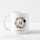 Search for watercolor floral wreath mugs Typography