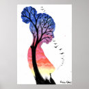 Recherche de mélancolie posters Bleu