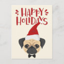 Recherche de carlin noël cartes postales Chien