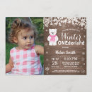 Search for polar bear birthday invitations Winter onederland birthday