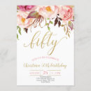 Search for luxury 50th birthday invitations Pink