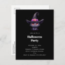 Search for witch hat halloween invitations Black cat