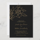 Recherche de black gold floral mariage invitations Élégant