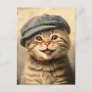 Search for vintage cat painting postcards Kitty