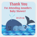 Recherche de baby shower de baleine autocollants Bleu
