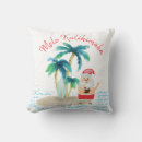 Search for christmas palm tree pillows Santa