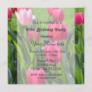 Search for tulip flowers birthday invitations Garden