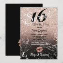 Search for black and gold sweet 16 invitations 16 years old