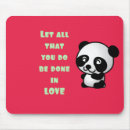 Search for panda love mousepads Cute