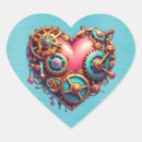 Recherche de steampunk valentine autocollants Coeur