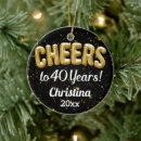 Search for 40th birthday ornaments Gold